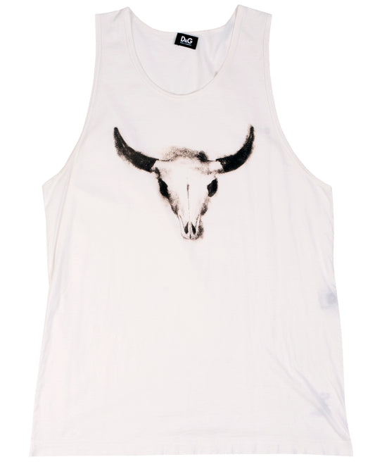 Dolce & Gabbana Steer Skull Tank Top