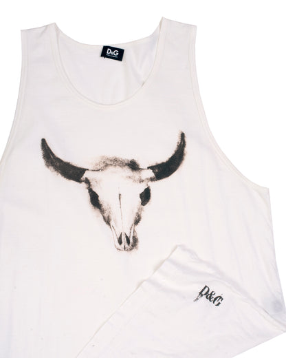 Dolce & Gabbana Steer Skull Tank Top