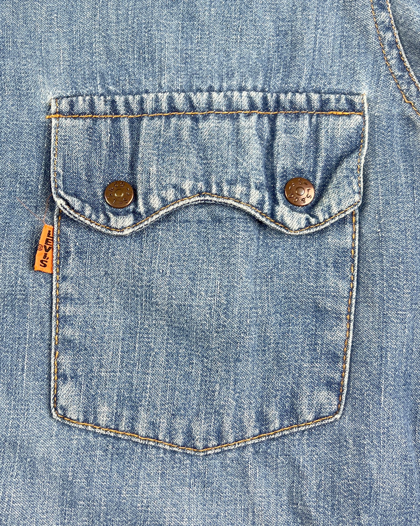 Levi's Orange Tab Big E Denim Western Shirt