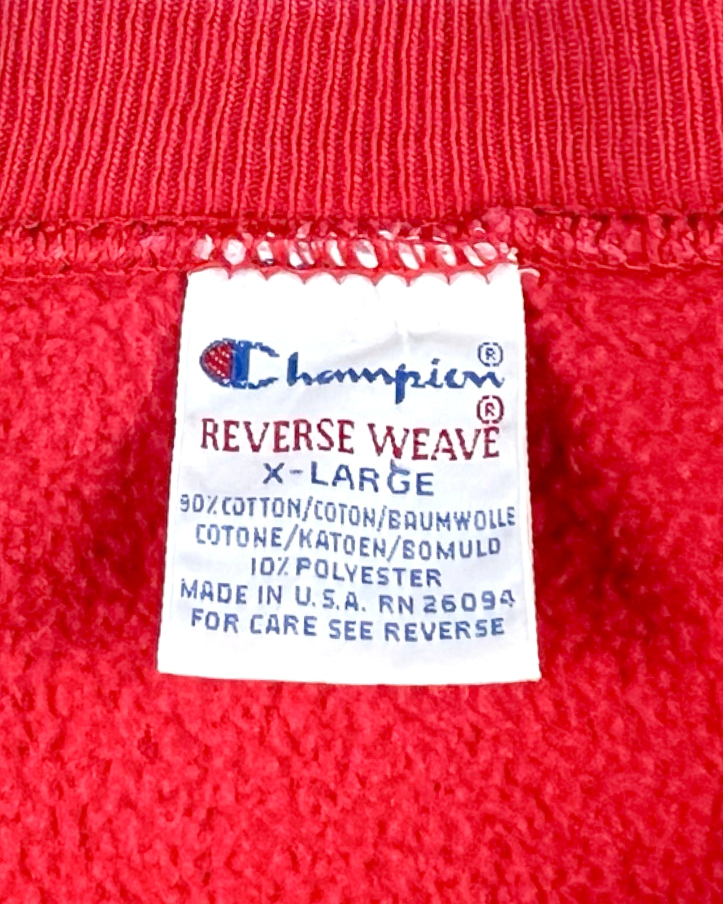 Champion Blank Red Reverse Weave Sweatshirt