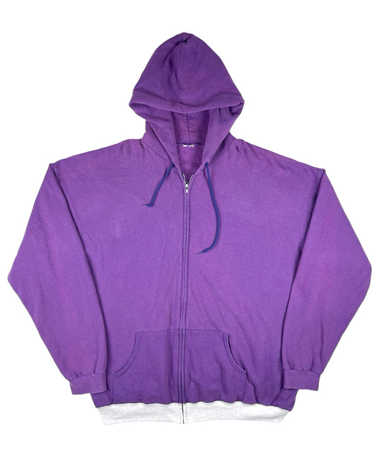 Blank Purple Zip Up Hoodie