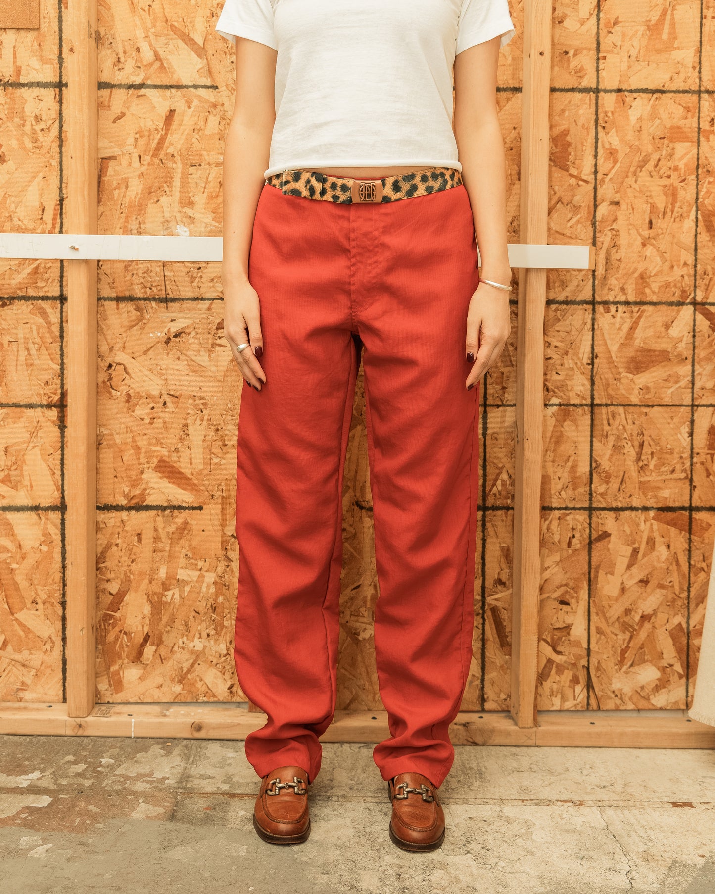 Jean Paul Gaultier Red Nylon Trousers