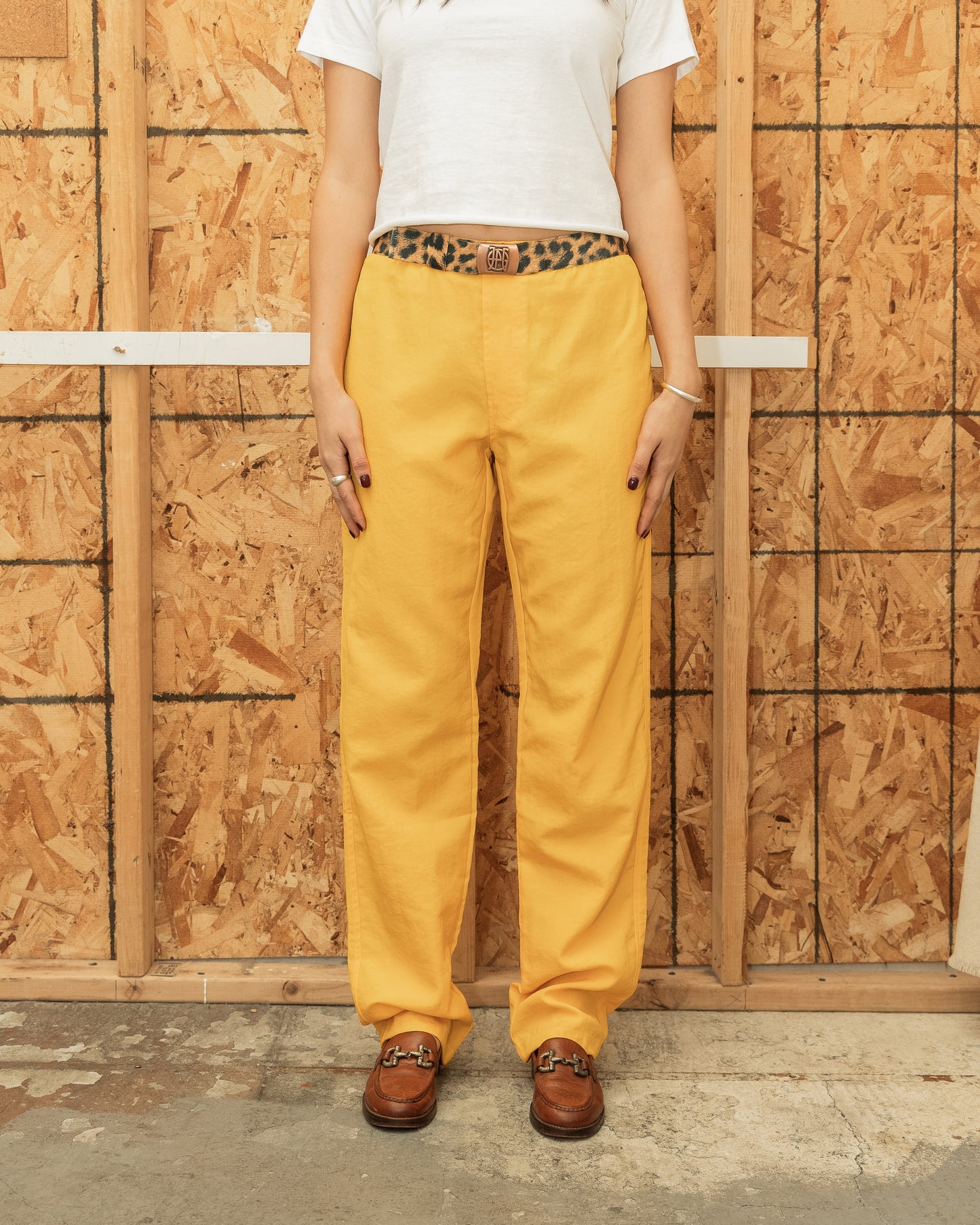 Jean Paul Gaultier Yellow Nylon Trousers