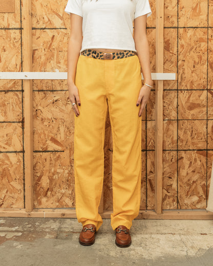 Jean Paul Gaultier Yellow Nylon Trousers