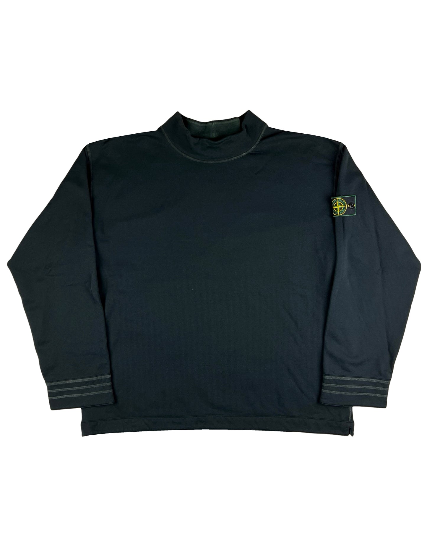 Stone Island Green Border Mock Neck