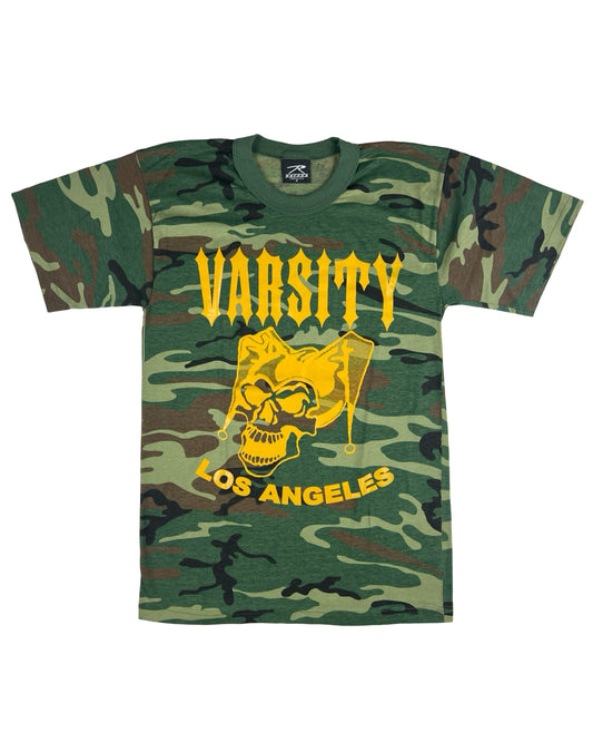 Varsity Los Angeles Jester Skull Camo T-Shirt