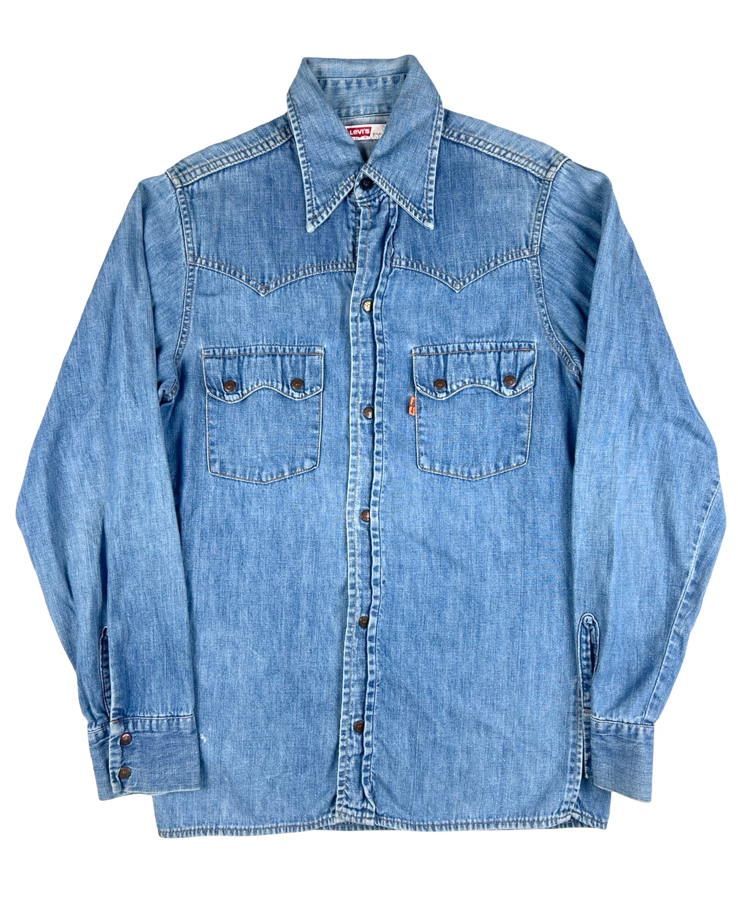 Levi's Orange Tab Big E Denim Western Shirt