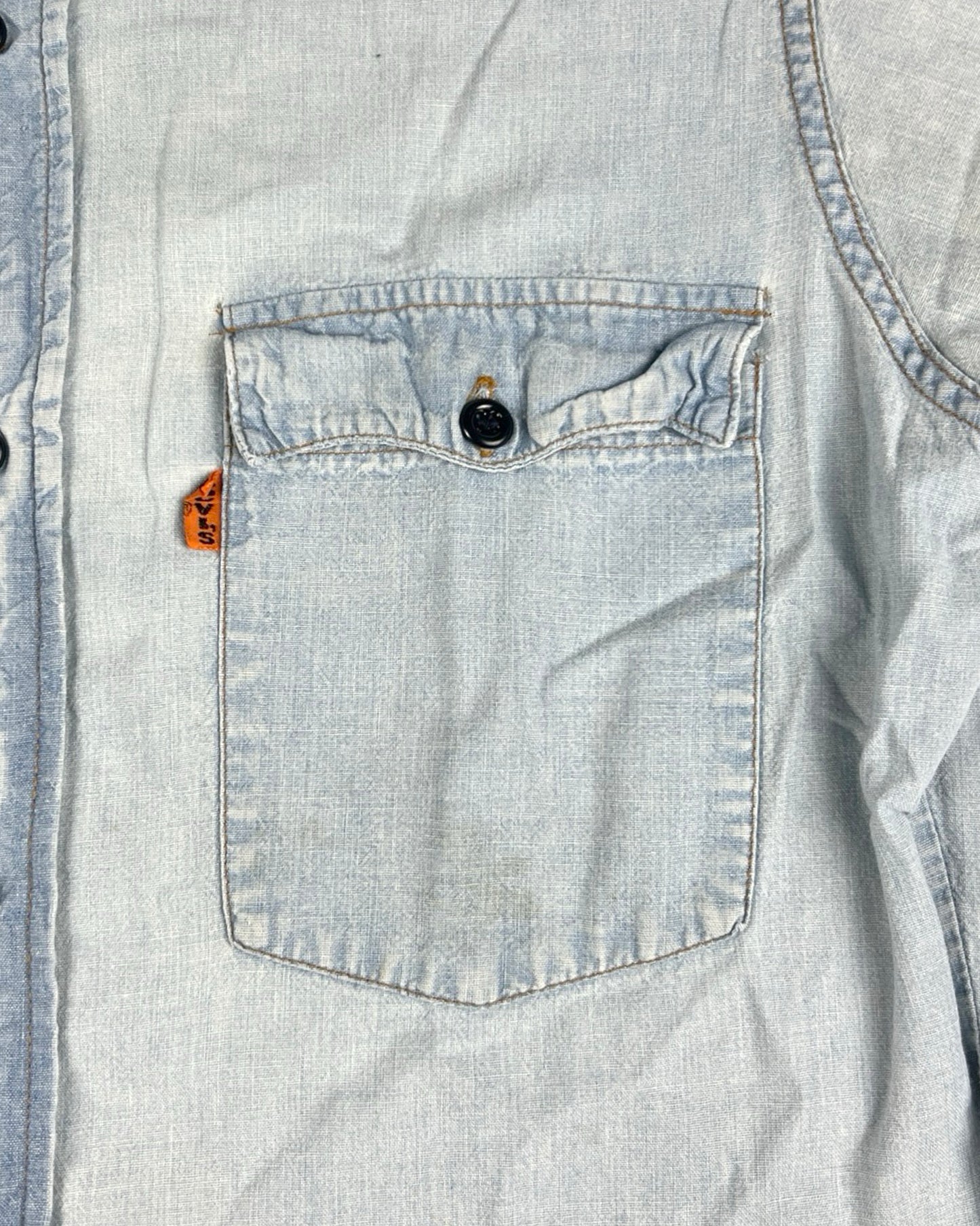 Levi's Orange Tab Thrashed Western Chambray