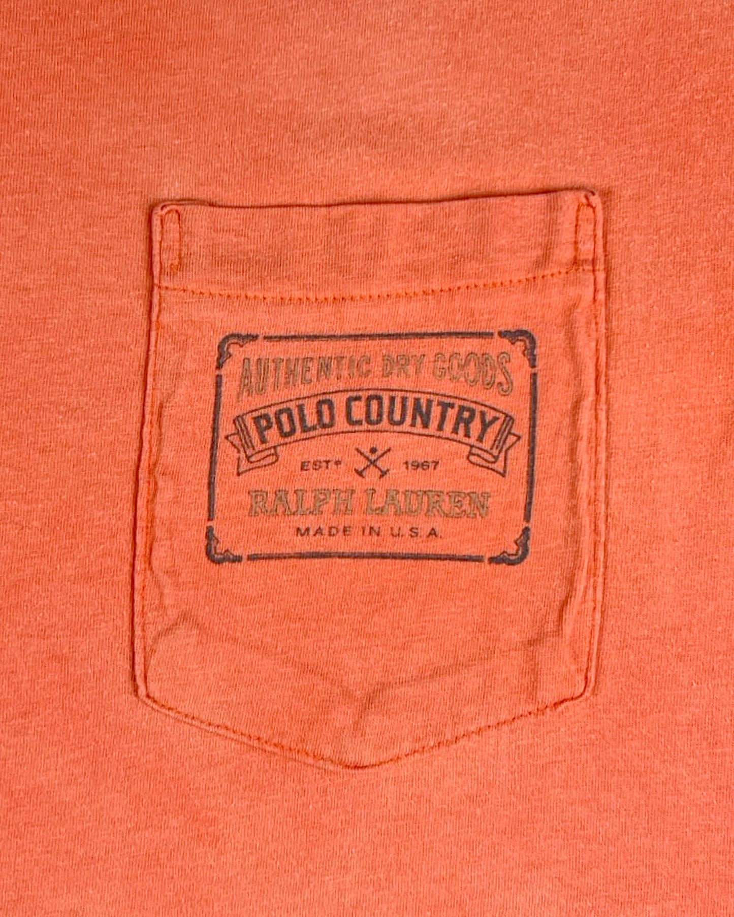 Polo Country Orange Pocket T-Shirt