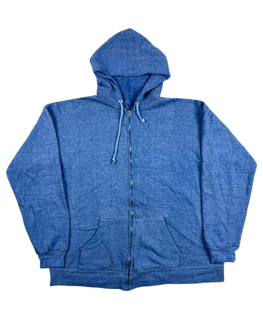 Blank Blue Zip Up Hoodie