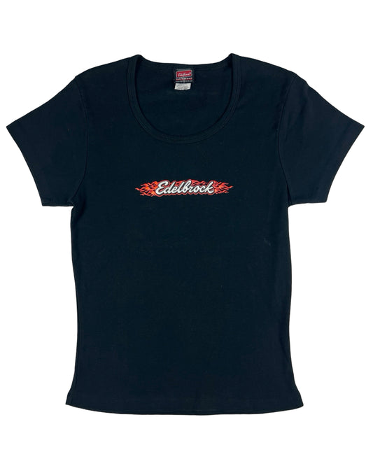 Edelbrock Flame Logo Baby Doll T-Shirt